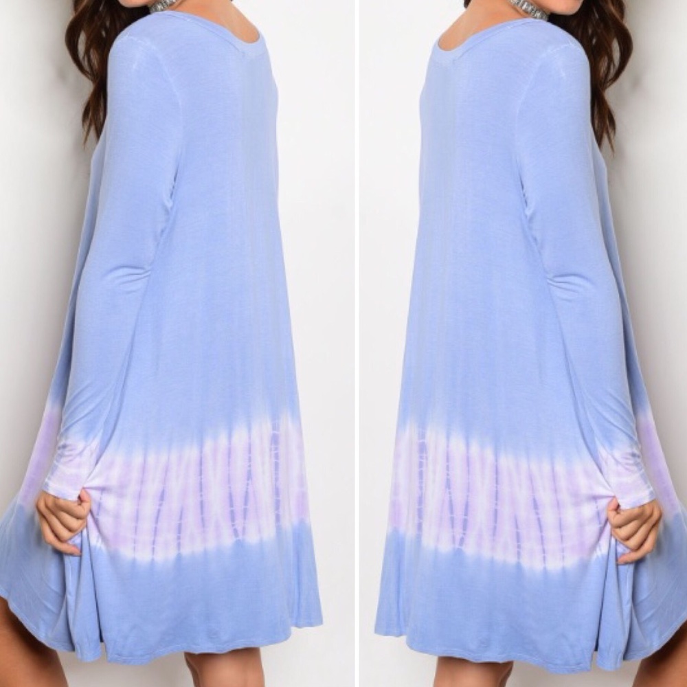 Last 1! Medium Peach Love California Tie Dye Dress - Picture 3 of 8