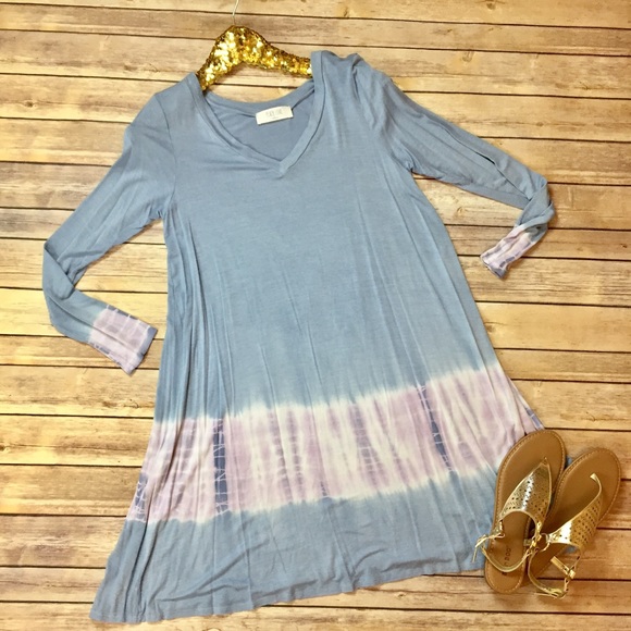Last 1! Medium Peach Love California Tie Dye Dress - Picture 4 of 8