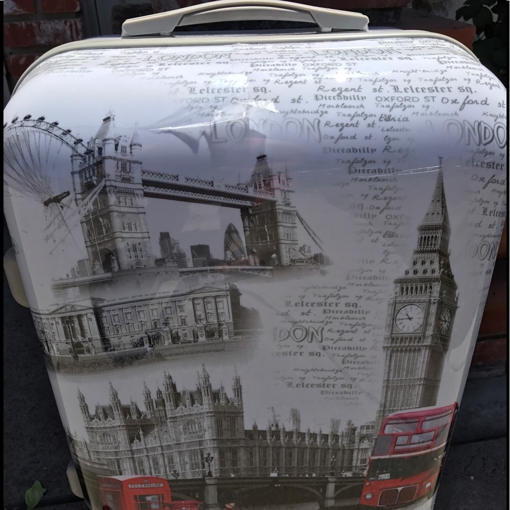 Brand new luggage in London Print Design