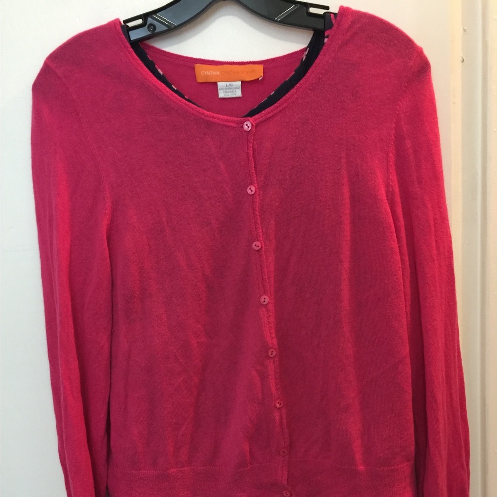 Cotton/cashmere cardigan sweater