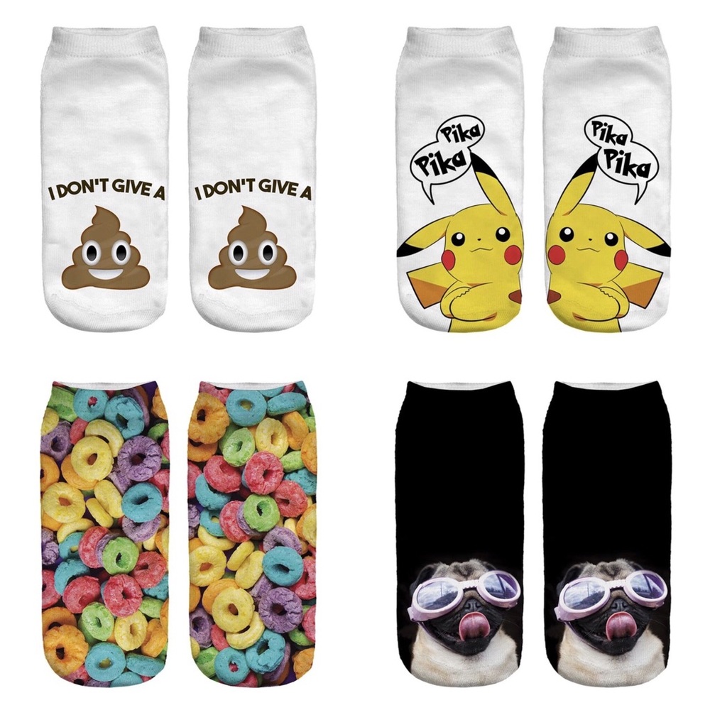 4 pairs of 3D Ankle socks