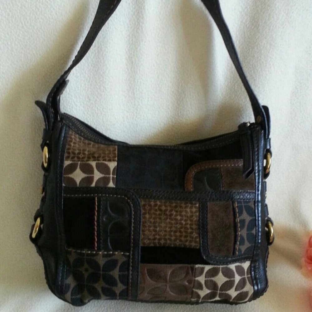FINAL SALE Fossil Leather Shoulder Bag