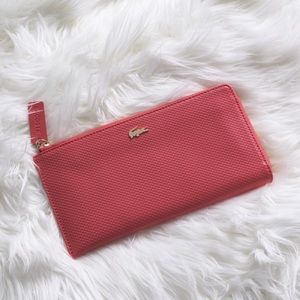 Lacoste Women's Pink Color Block Wallet- OS