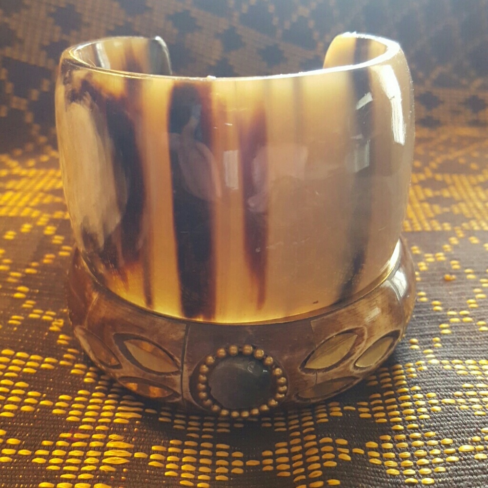 Boho Horn/Bone Bracelets, Set of 2