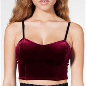 Cropped velvet tank