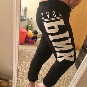 PINK Victoria's Secret Black Sweatpants