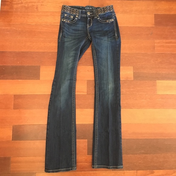 Grace Denim - Like NEW Grace in L.A. LA l.a. w/booty bling