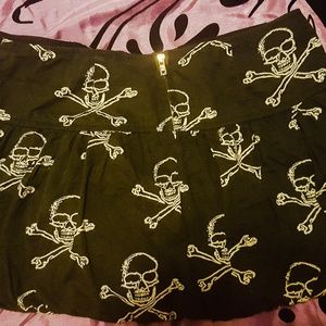 BLACK & White skull mini skirt by Tripp Nyc