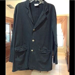 Chico's all cotton black blazer jacket 3 or XL