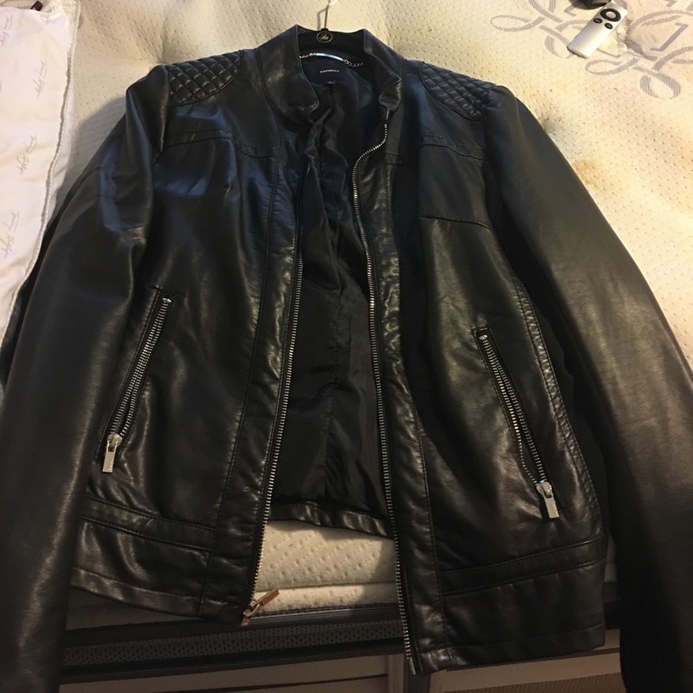 Leather jacket women's L