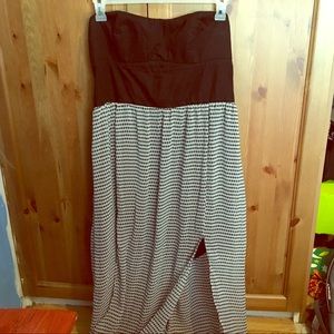 Black and white plus size dress