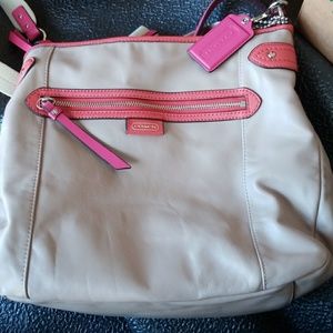 Coach tan/pink shoulder bag