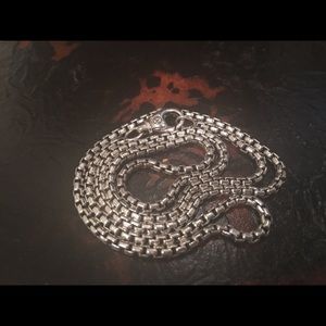 David Yurman 20" Box Chain Necklace Silver 925