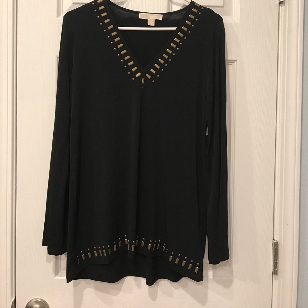 Black and gold blouse