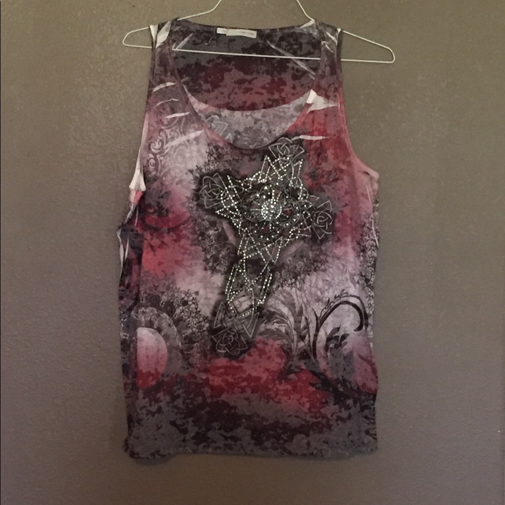 Cross design tank top