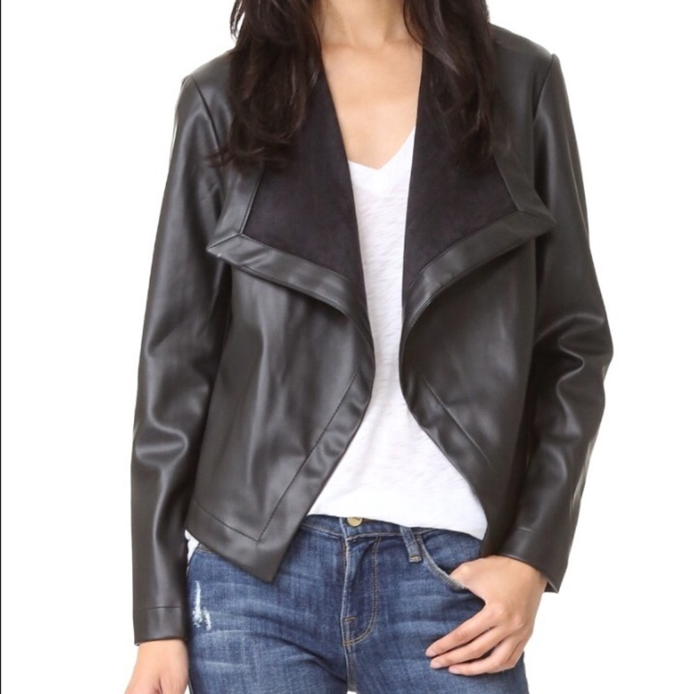 BB Dakota Peppin Vegan Leather Drapey Jacket