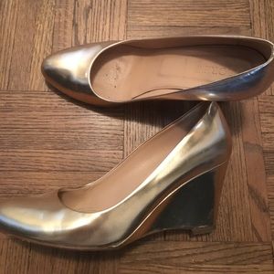 J Crew Martina Metallic Wedges