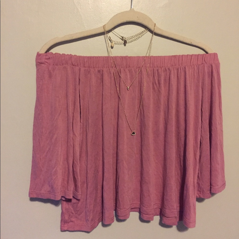 Off the Shoulder Mauve Top SOLD