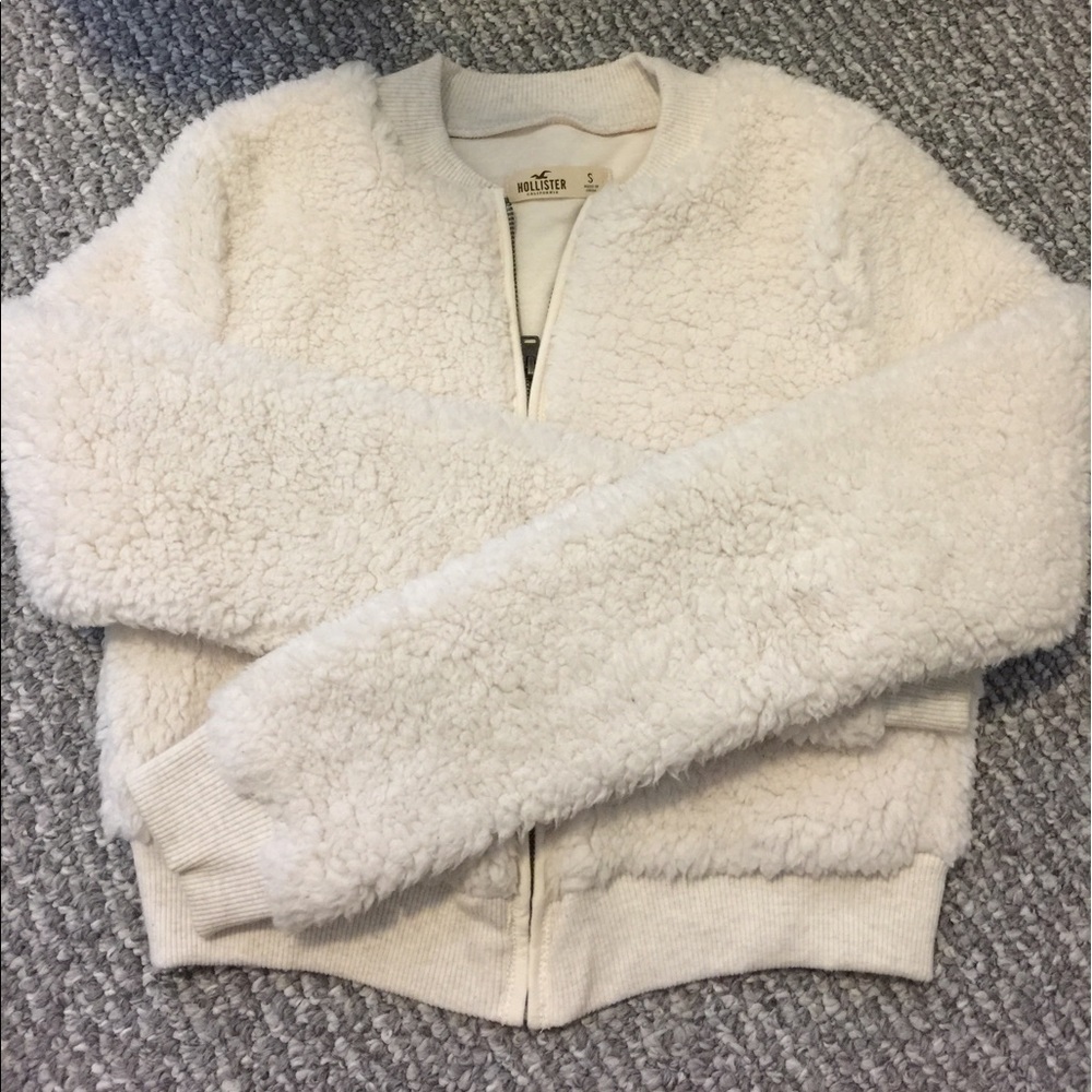 Faux shearling bomber jacket