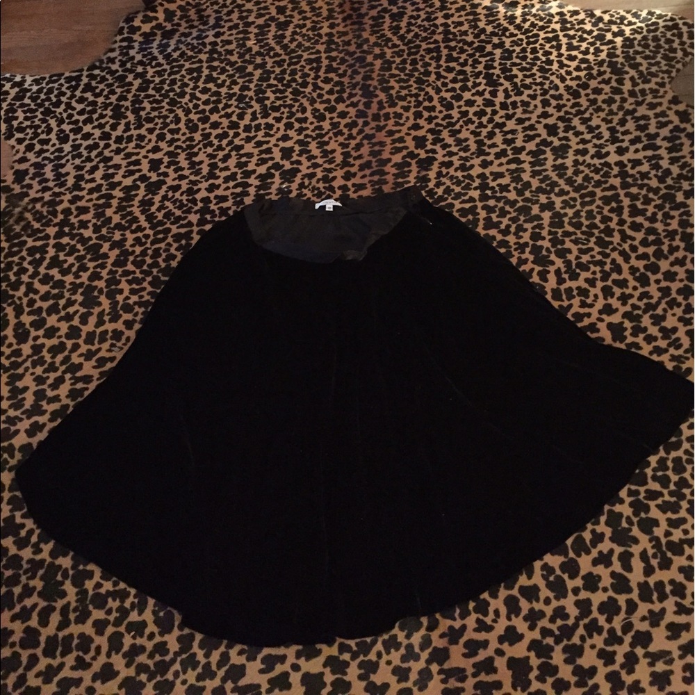 Black velvet skirt