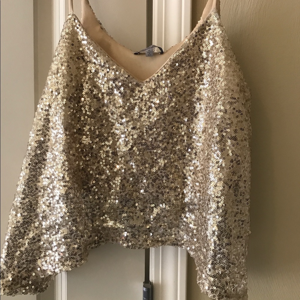 Sequin crop top
