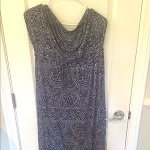 Blue and White Dress