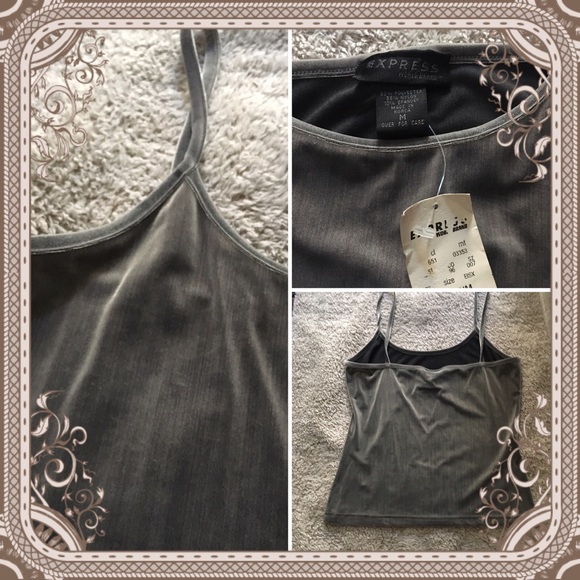 Velvety Gray Tank Top - Picture 2 of 3