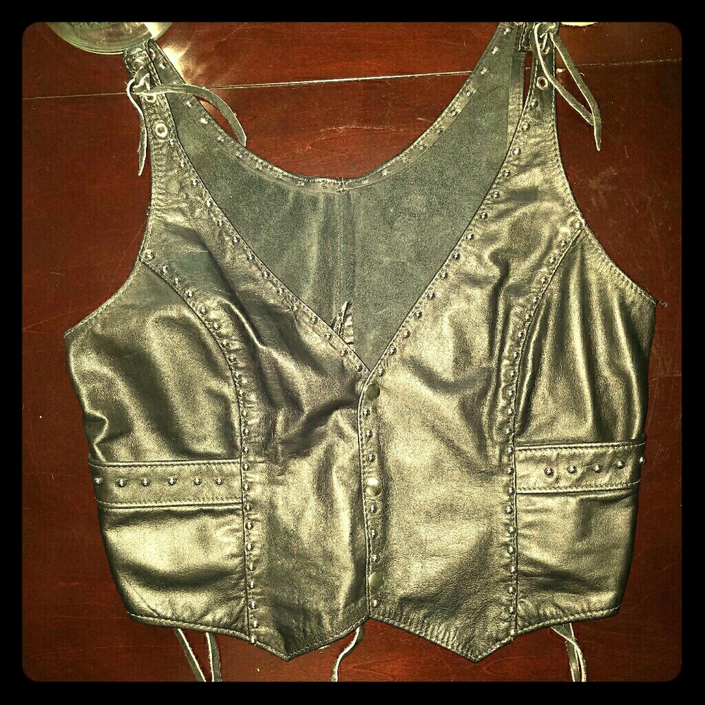 Vintage leather vest