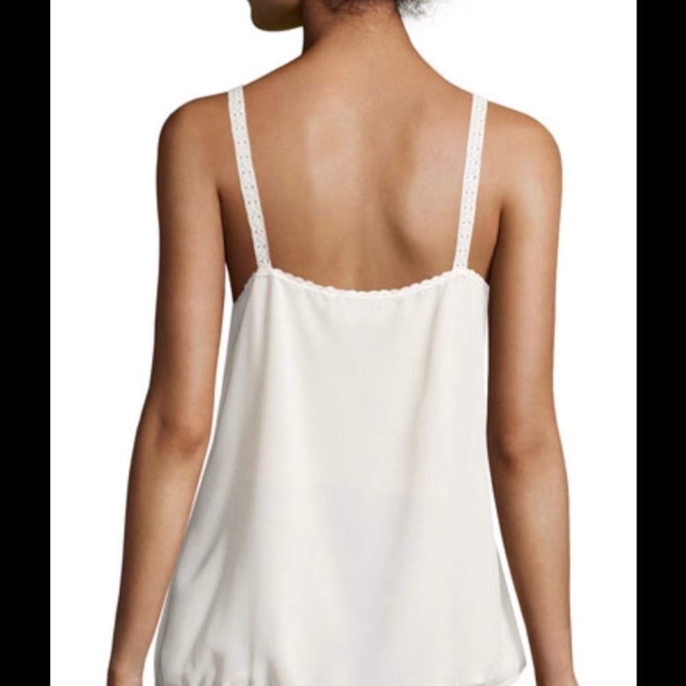 Romeo & Juliet Couture Sheer Top with Lace Trim - Picture 2 of 2