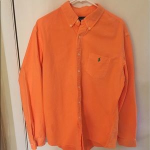 Orange polo button down