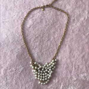 J.crew faux pearl and gold necklace