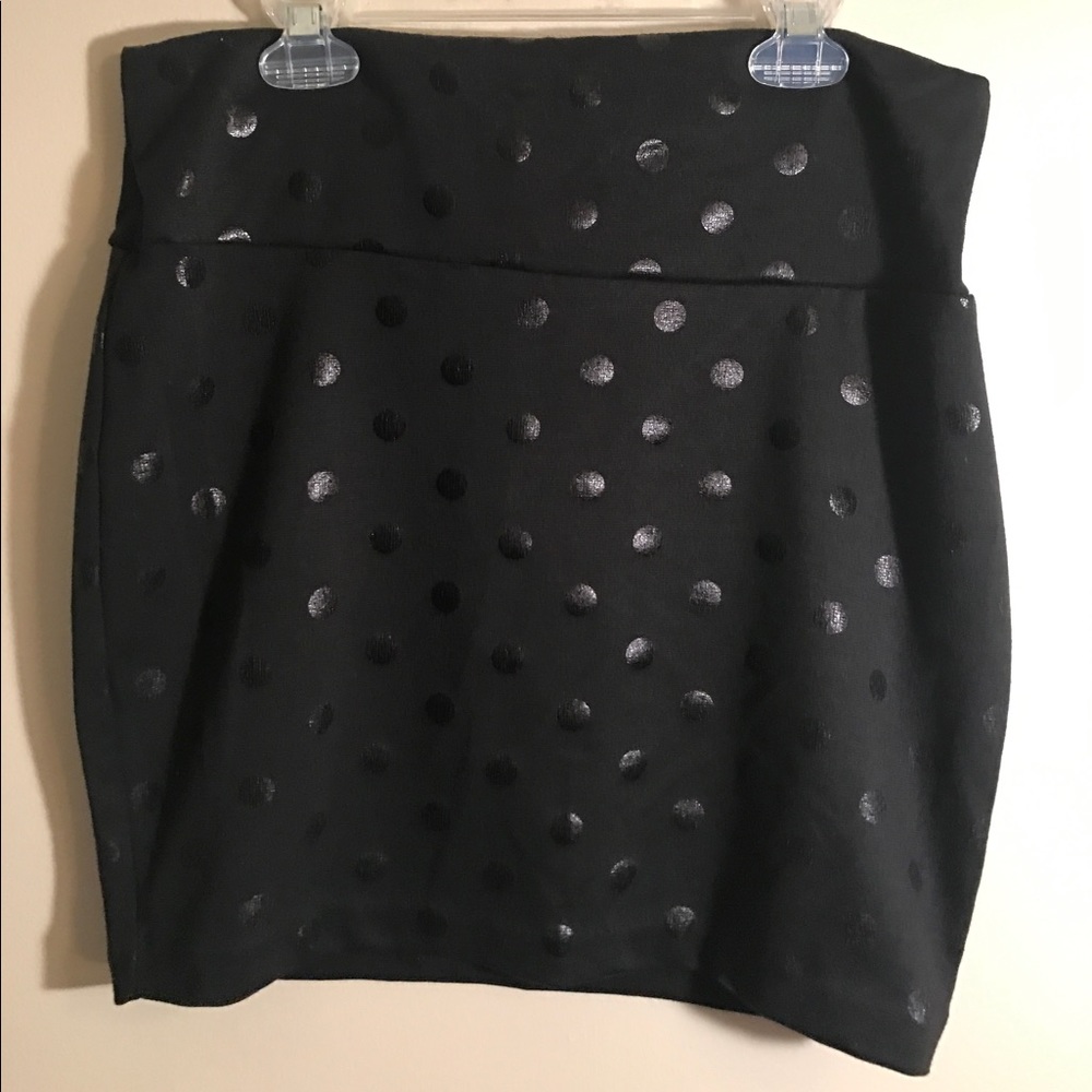 Polka dot mini skirt