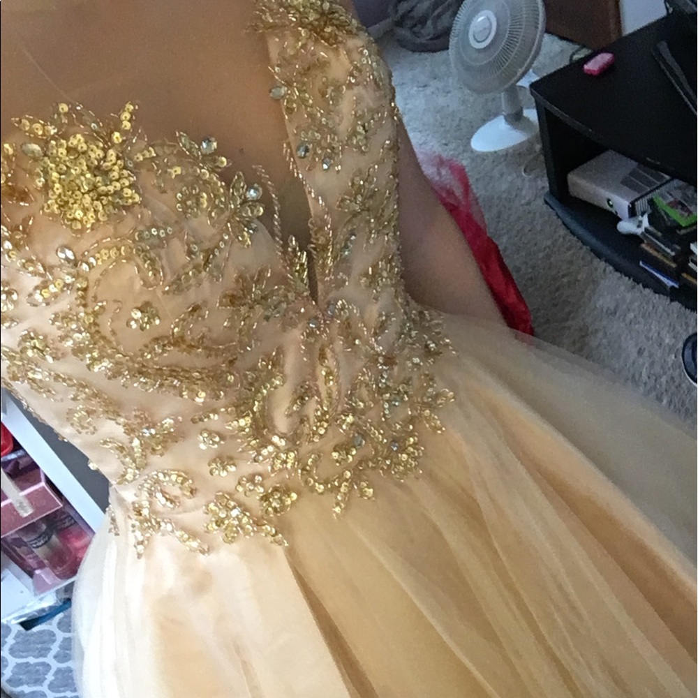 Gold Homecoming/Prom Dress