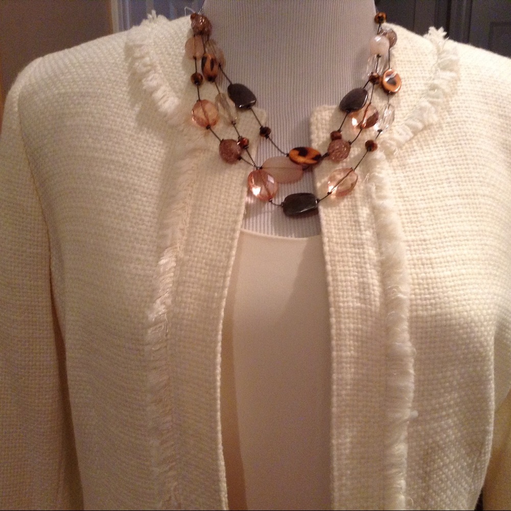 Kasper Cream Dress with Dress Length Jacket