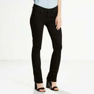 Levi's black straight leg jeans