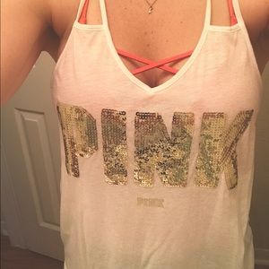 VS PINK sequin tank top