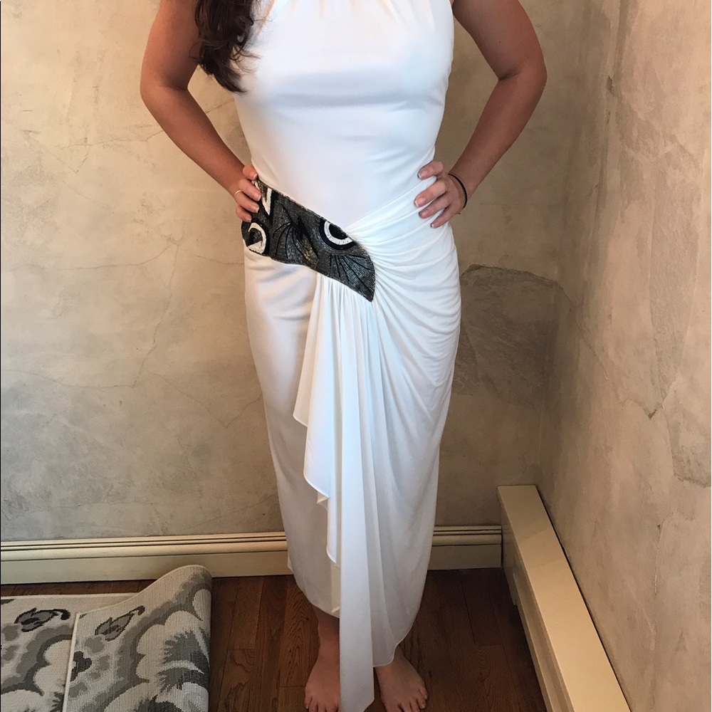 Vintage casadei halter white dress