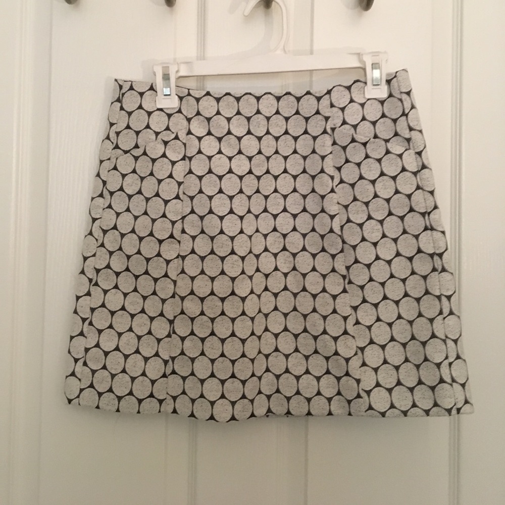 J.crew a-line dot skirt with pockets
