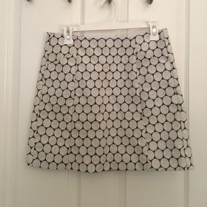 J.crew a-line dot skirt with pockets