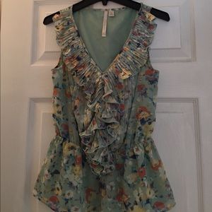 Sleeveless Lauren Conrad floral blouse
