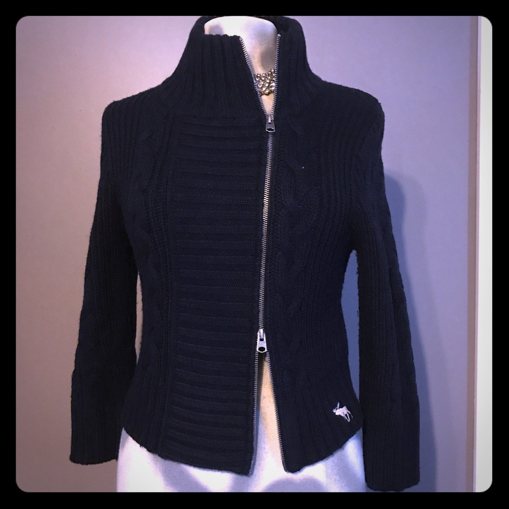 Abercrombie Asymmetrical Cable Knit Sweater