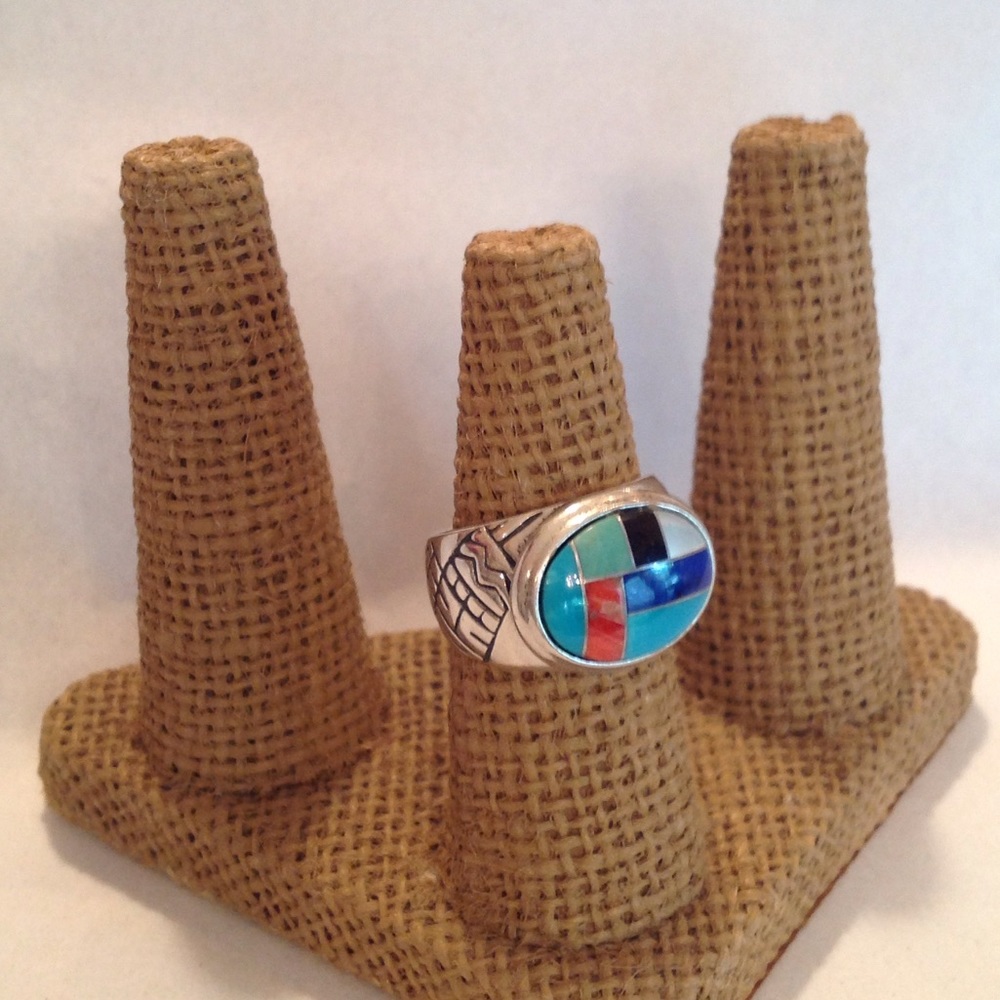 🤑🤑VINTAGE AMERICAN INDIAN SS RING 🤑 - Picture 4 of 4