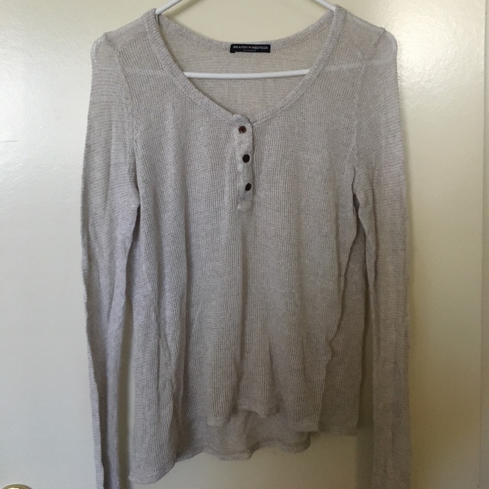 Brandy Melville Knitted Henley