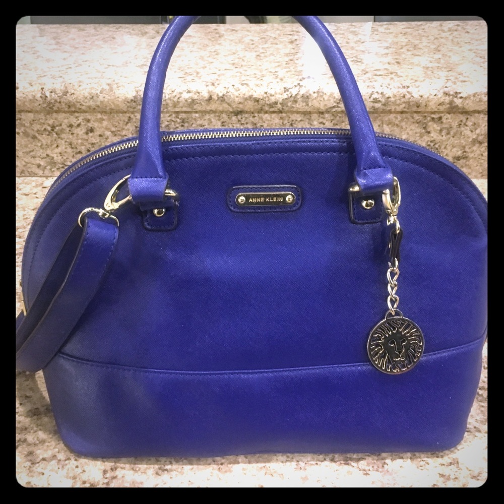 Anne Klein Jazzy Geo Dome Satchel Indigo