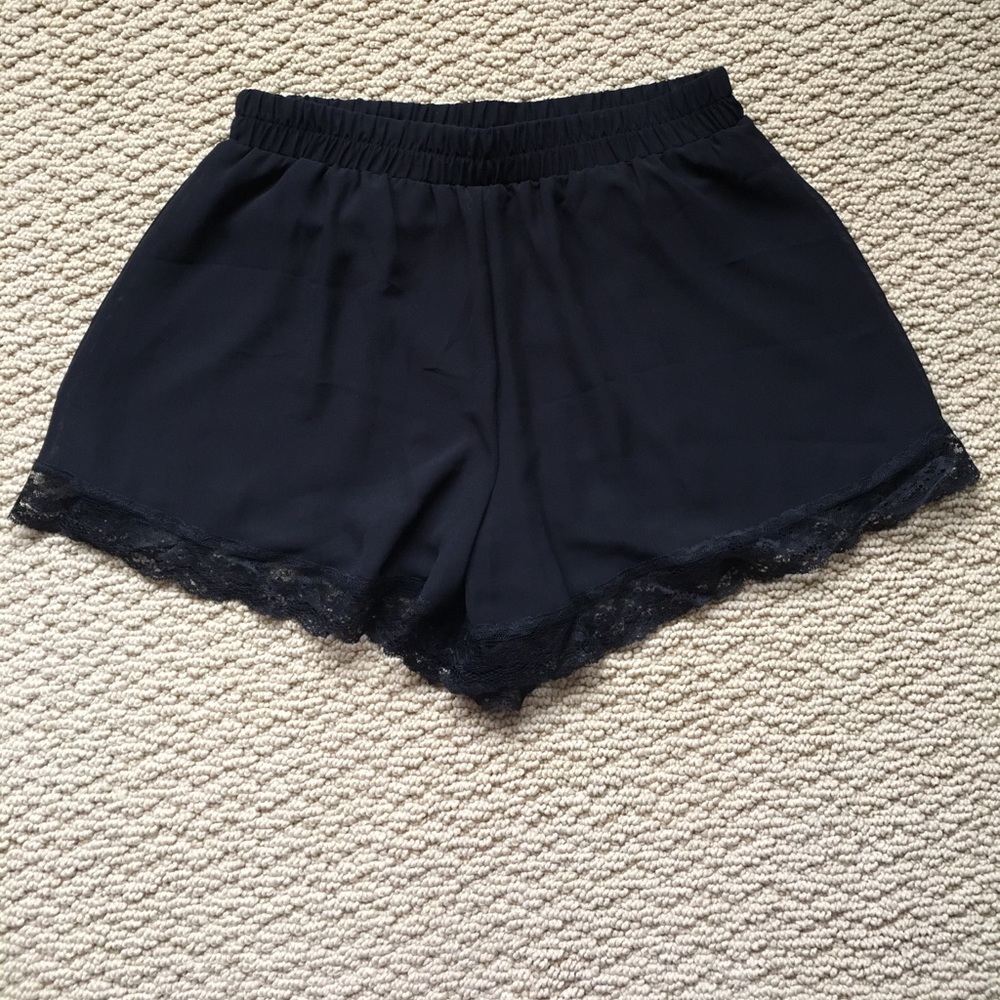 Black flowy shorts