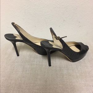 Nova sling back peep toe platforms