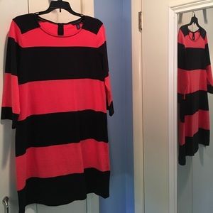 Navy & Pink Tommy Hilfiger Dress w/ Button Detail