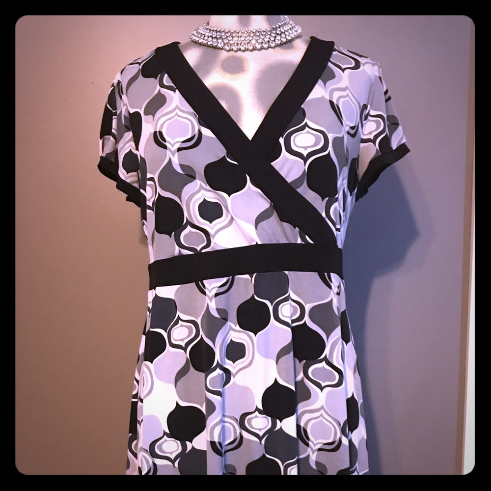 Apt 9 Multicolor Geometric Print Dress, Size Large