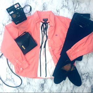 Peach Long Sleeve Buttoned Shirt