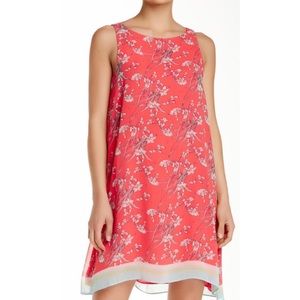 Max Studio Floral Sleeveless Scarf Dress